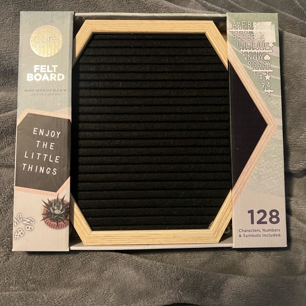 Core Home Felt Board With 128 Characters etc.
